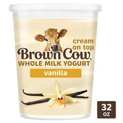 Brown Cow Cream Top Vanilla Whole Milk Yogurt - 32 Oz