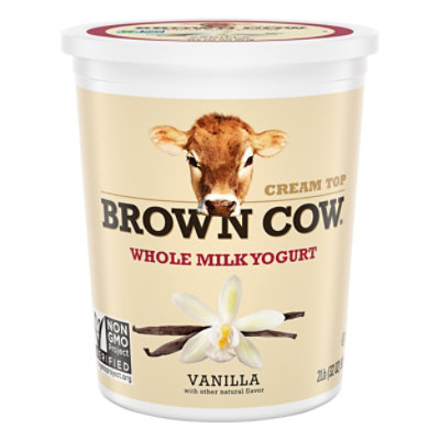 Brown Cow Cream Top Vanilla Whole Milk Yogurt - 32 Oz - Image 1