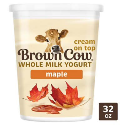 Brown Cow Cream Top Maple Whole Milk Yogurt - 32 Oz