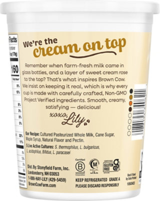 Brown Cow Cream Top Maple Whole Milk Yogurt - 32 Oz - Image 5