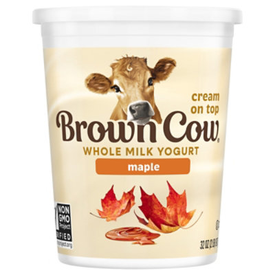 Brown Cow Cream Top Maple Whole Milk Yogurt - 32 Oz - Image 1