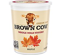 Brown Cow Cream Top Maple Whole Milk Yogurt Carton - 32 Oz