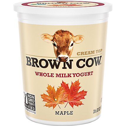 Brown Cow Cream Top Maple Whole Milk Yogurt - 32 Oz - Image 1