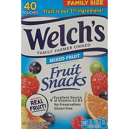 Welchs Fruit Snacks Mixed Fruit - 40-0.9 Oz - Image 2