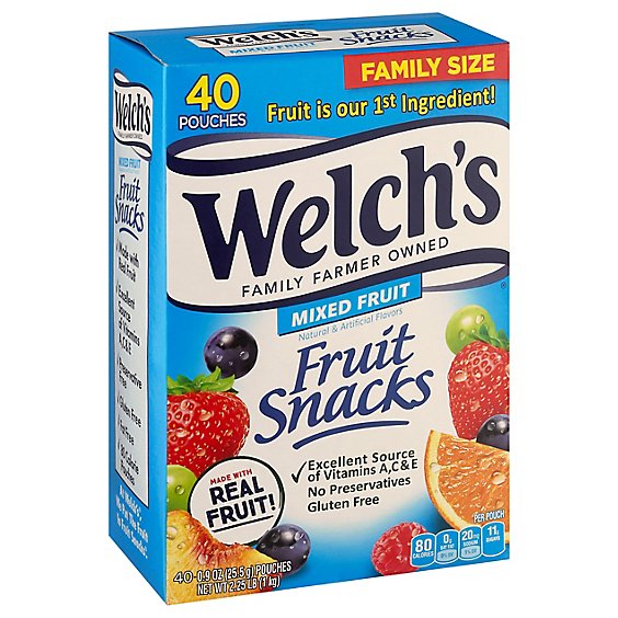 Welchs Fruit Snacks Mixed Fruit - 40-0.9 Oz