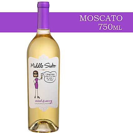 Middle Sister Sweet & Sassy Moscato Wine - 750 Ml - Image 1