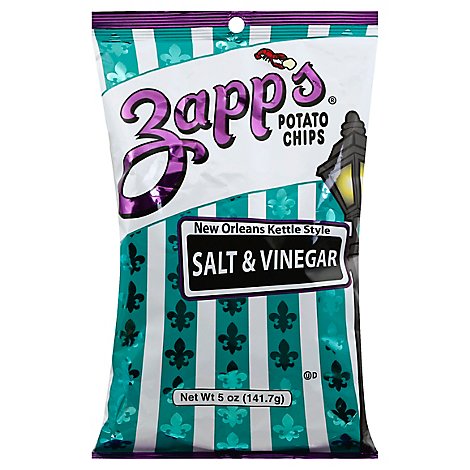 Zapps Potato Chips New Orleans Kettle Style Salt & Vinegar - 5 Oz