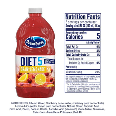 Ocean Spray Diet Juice Cran-Lemonade - 64 Fl. Oz. - Image 4