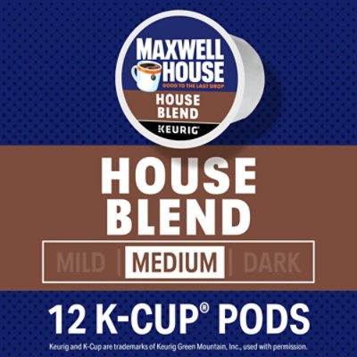 Maxwell House House Blend Medium Roast KCup Coffee Pods Box - 12 Count - Image 3