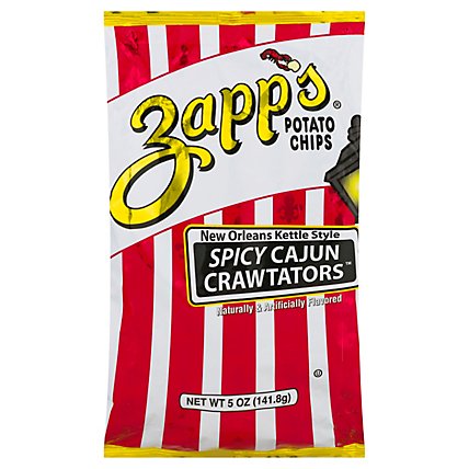 Zapps Potato Chips New Orleans Kettle Style Spicy Cajun Crawtators - 5 Oz - Image 1