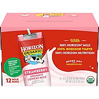 Horizon Organic 1% Lowfat UHT Strawberry Milk - 12-8 Fl. Oz. - Image 1