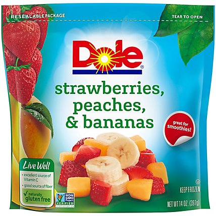 Dole Fruit Cut Strawberrys Peaches & Bananas - 14 Oz - Image 3