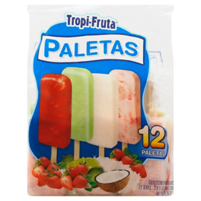 Tropi-Fruta Paletas Frozen Bars Bag 12 Count - 36 Fl. Oz.