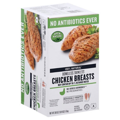 Open Nature Frozen Boneless Skinless Chicken Breasts - 36 Oz.