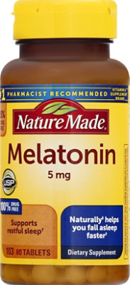 Nature Made Dietary Supplement Tablets Melatonin Maximum Strength 5 mg - 103 Count - Image 2