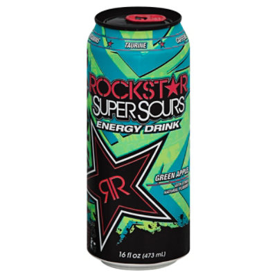 Rockstar Energy Drink Super Sours Green Apple - 16 Fl. Oz. - Randalls