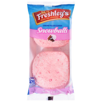 Mrs Freshleys Creme Filled Pink Snowball Cakes - 4.25 Oz - Image 3