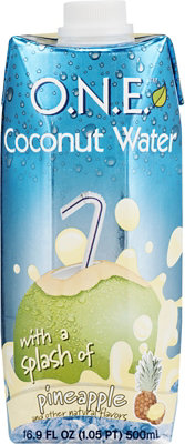 O.N.E. Coconut Water with a splash of pineapple - 16.9 Fl. Oz. - Image 1