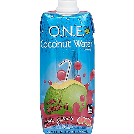 O.N.E. Coconut Water with a splash of pink guava - 16.9 Fl. Oz. - Image 2