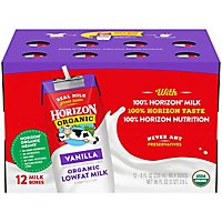 Horizon Organic 1% Lowfat UHT Vanilla Milk - 12-8 Fl. Oz. - Image 1