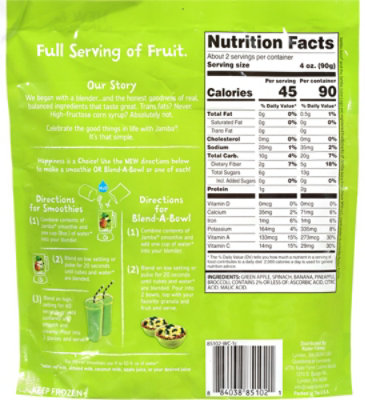 Jamba Juice Smoothies Fruit & Veggie Blue Fusion - 8 Oz - Image 6