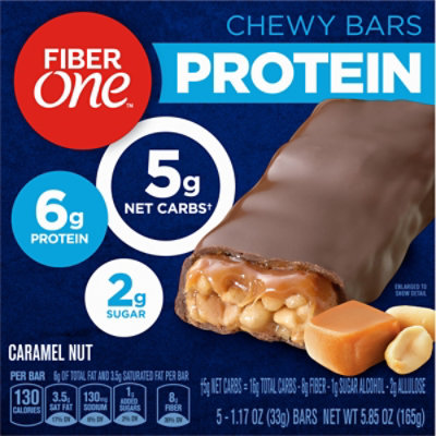Fiber One Protein Chewy Bars Caramel Nut - 5-1.17 Oz - Image 5