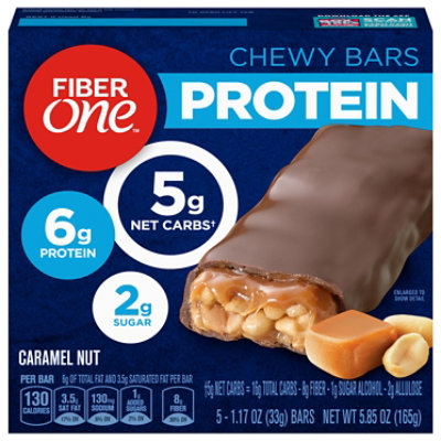 Fiber One Protein Chewy Bars Caramel Nut - 5-1.17 Oz - Image 1