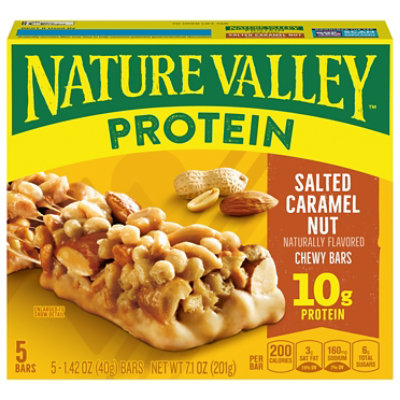 Nature Valley Protein Bars Chewy Salted Caramel Nut - 5-1.42 Oz