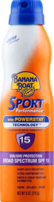 Banana Boat Sport Performance Sunscreen Continuous Spray Broad Spectrum SPF 15 - 6 Oz - Image 2