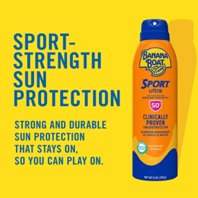 Banana Boat Sport Performance Broad Spectrum SPF 50 Clear Sunscreen Spray - 6 Oz - Image 2