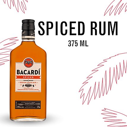 Bacardi Spiced Gluten Free Rum Bottle - 375 Ml - Image 1