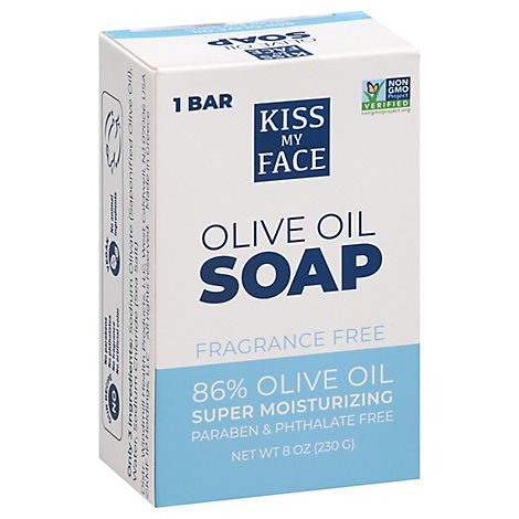 Kiss My Face Bar Soap Pure Olive Oil - 8 Oz