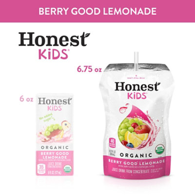 Honest Kids Juice Drink Organic Berry Berry Good Lemonade - 8-6.75 Fl. Oz. - Image 5