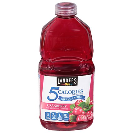 Langers Juice Cocktail Zero Sugar Added Splenda Cranberry - 64 Fl. Oz. - Image 3