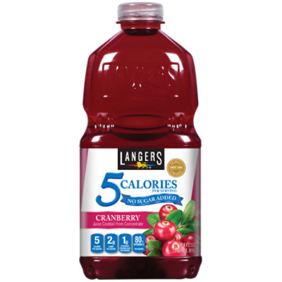 Langers Juice Cocktail Zero Sugar Added Splenda Cranberry - 64 Fl. Oz. - Image 1