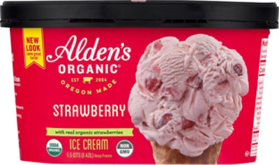 Aldens Ice Cream Strawberry - 1.5 Quart - Image 2