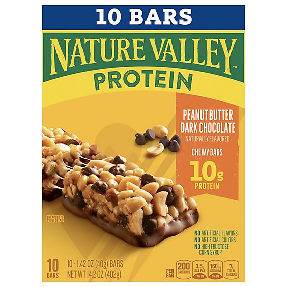 Nature Valley Protein Bars Chewy Peanut Butter Dark Chocolate - 10-1.42 Oz