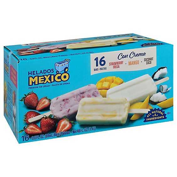 Helados Mexico Value Pack 16 Bars - 48 Fl. Oz.