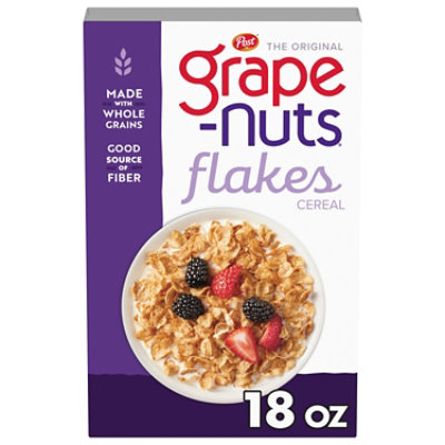 Post Grape-Nuts Flakes Low Fat Fiber Kosher Breakfast Cereal - 18 Oz - Image 1