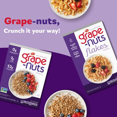 Post Grape-Nuts Flakes Low Fat Fiber Kosher Breakfast Cereal - 18 Oz - Image 2