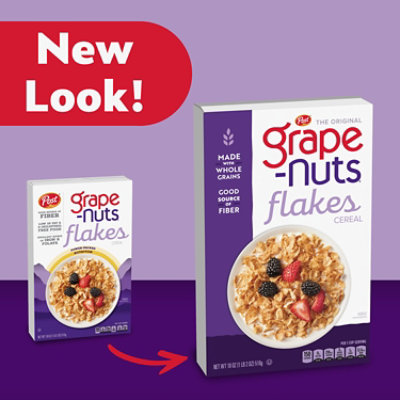Post Grape-Nuts Flakes Low Fat Fiber Kosher Breakfast Cereal - 18 Oz - Image 3