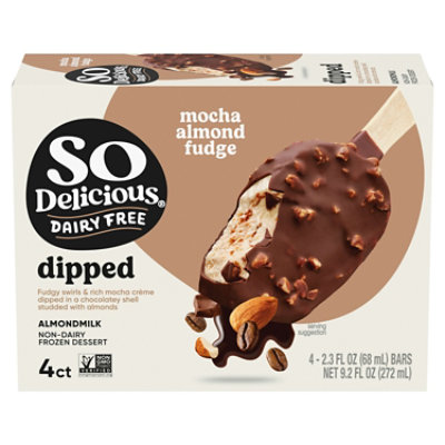 So Delicious Dairy Free Dipped Mocha Almond Fudge Almond Milk Frozen Dessert Bar - 4-1 Ml - Image 2