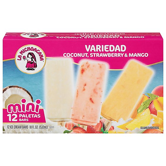 La Michoacana Mini Variety Ice Cream Bars - 12-1.75 Fl. Oz.