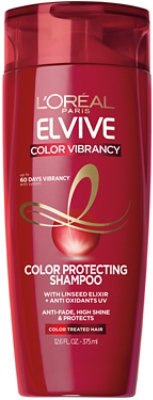 L'Oreal Paris Elvive Color Vibrancy Protecting Shampoo for Color Treated Hair - 12.6 Fl. Oz. - Image 1