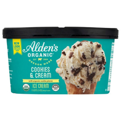 Alden's Organic Cookies & Cream Ice Cream - 1.5 Quarts - Image 3