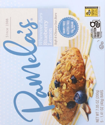 Pamelas Whenever Bars Oat Blueberry Lemon Gluten Free - 5-1.41 Oz - Image 6