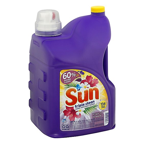 Sun Detergent Triple Clean HE Tropical Breeze Jug - 188 Fl. Oz.