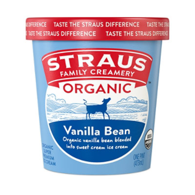 Straus Family Creamery Vanilla Bean Organic - 1 Pint