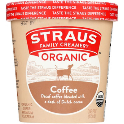 Straus Family Creamery Coffee Ice Cream - 1 Pint - Image 1