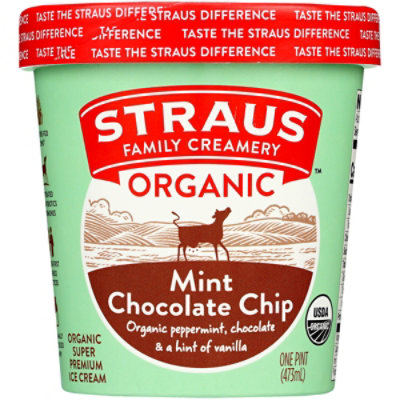 Straus Family Creamery Mint Chocolate Chip Ice Cream - 1 Pint - Image 2